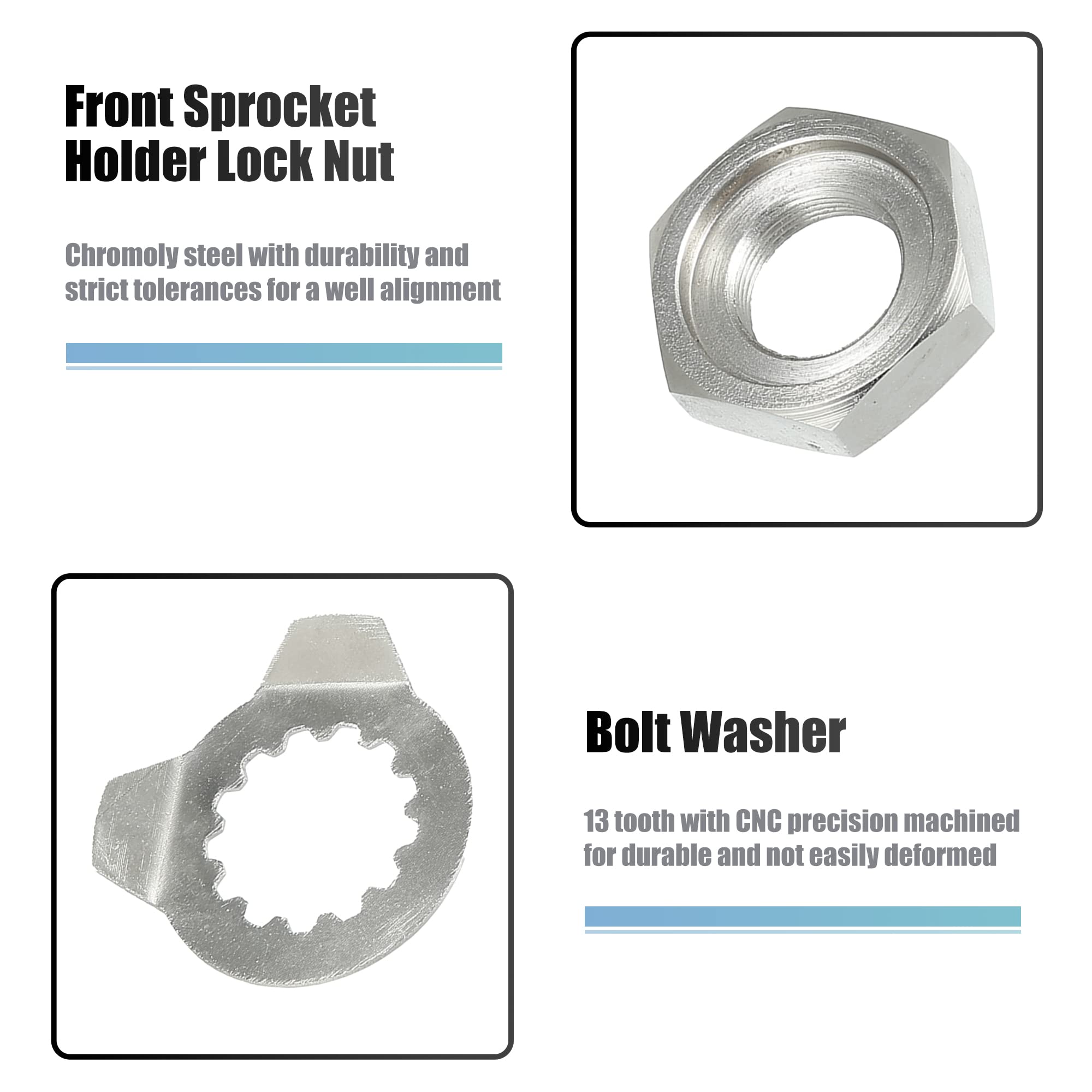 Amazon | uxcell フロントスプロケットホルダーロックナット＆ボルト