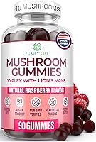 Vista 1 de Las primeras gomitas de complejo de hongos del mundo - Suplemento de hongos 10x con melena de león (90 masticables 2500mg/porción) Suplemento