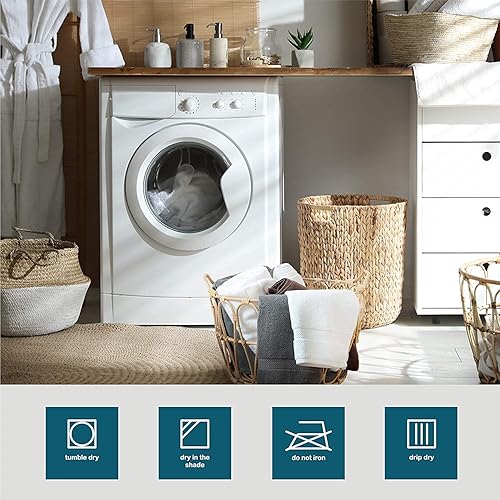 Miniatura 6 de SIMPLI-MAGIC 79404 - Toallas de baño, blancas, 25 x 50 pulgadas, para piscina, spa y gimnasio, toallas ligeras y altamente absorbentes, de secado