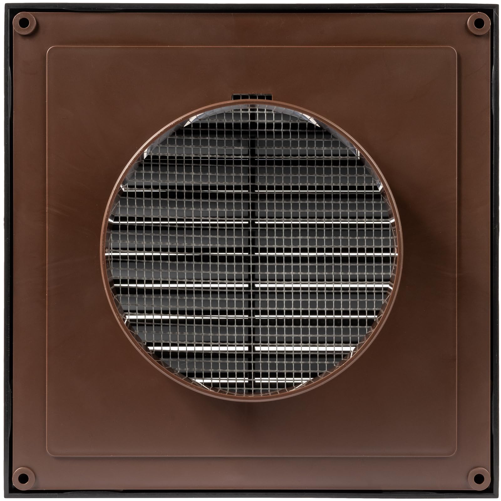 Vent Systems 4" Inch Black Air Vent Cover, Durable Plastic Exterior Louvered Grille with Built-in Insect Mesh Screen - Image 3