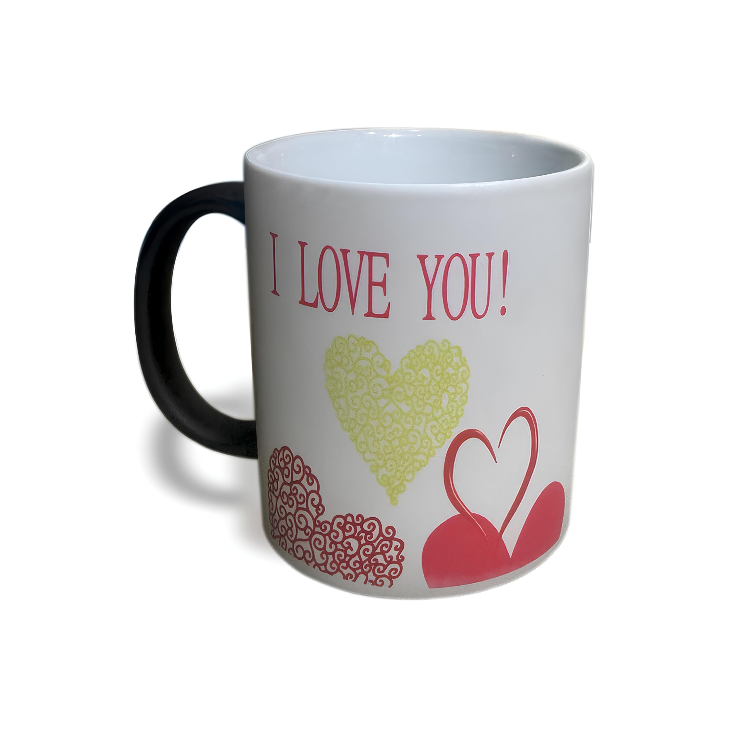 GenericI Love You Printed Magic Mug | Magic Mug Black Color Changing Mug