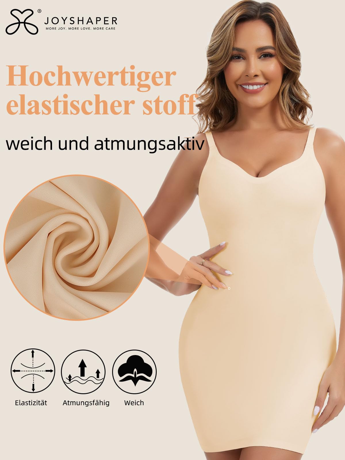 Joyshaper Donna Shapewear Slip Abito Modellare Pieno Scivoli Controllo della Pancia Spaghetti Cinghie Shaper Corpo sotto