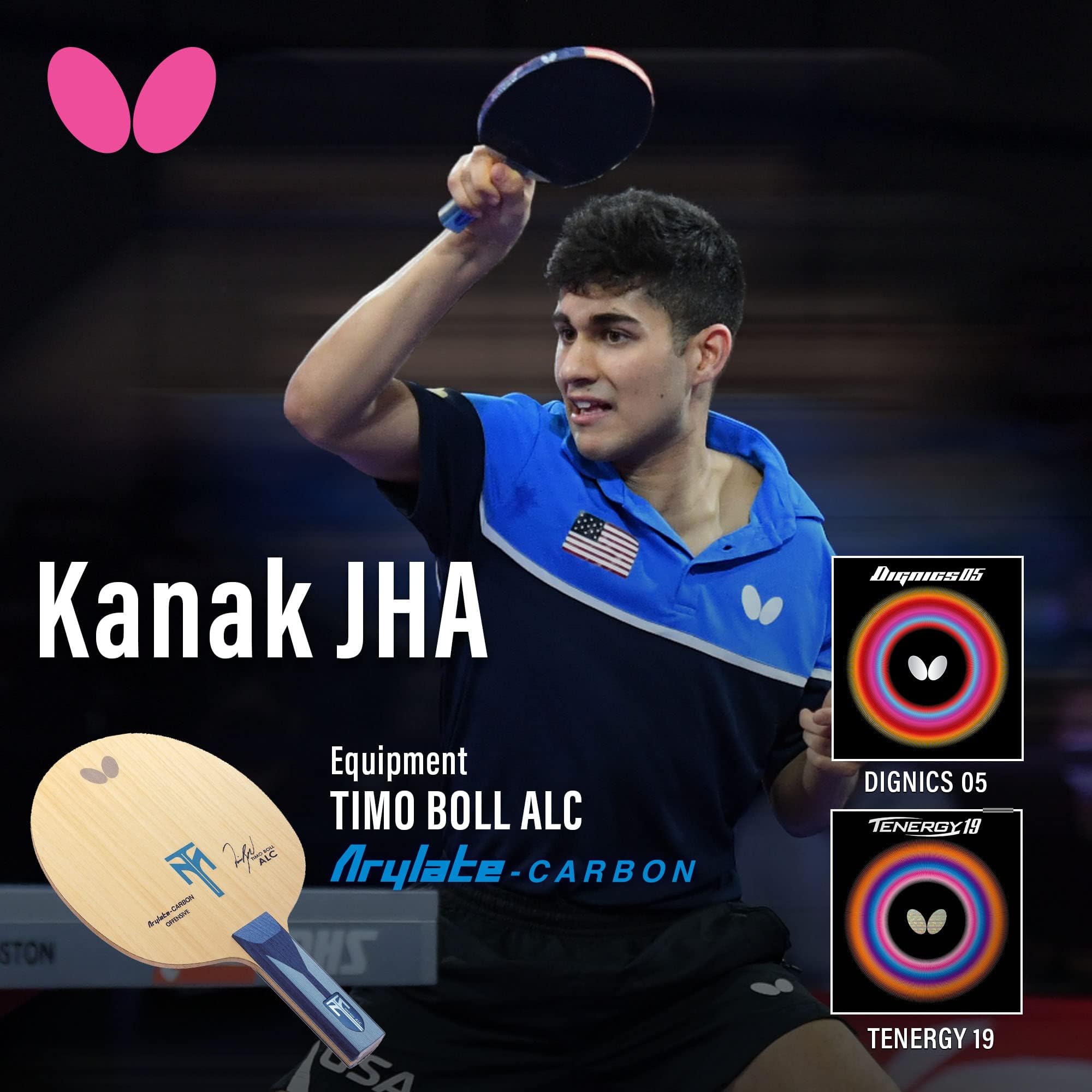 ButterflyTimo Boll ALC Pro-Line Table Tennis Racket - The Identical Racket Used by Kanak Jha - Combination Ideal for Two-Winged, Quick Attacker - Recommended for World Class Play