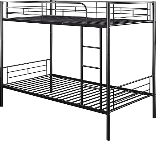 Miniatura 7 de Harper  Bright Designs Litera de metal de tamaño individual sobre individual literas de metal resistente se puede dividir en dos camas litera de
