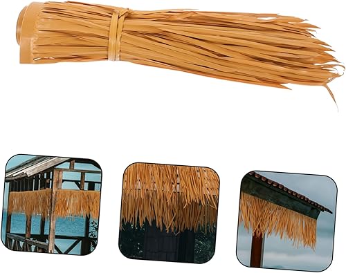 Miniatura 6 de Happyyami 13pcs DIY Mexican Straw Roof Synthetic Thatch Grass Roof Tiki Hut Thatch Mexican Straw Roof Thatch Simulation Thatch Cover Artificial