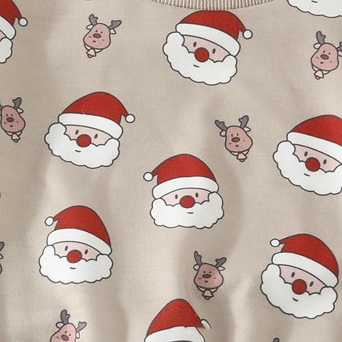 Miniatura 5 de TBUIALL Trajes de dos piezas para niños y niñas, lindo traje de Navidad para bebés, ropa de vacaciones al aire libre, traje suave