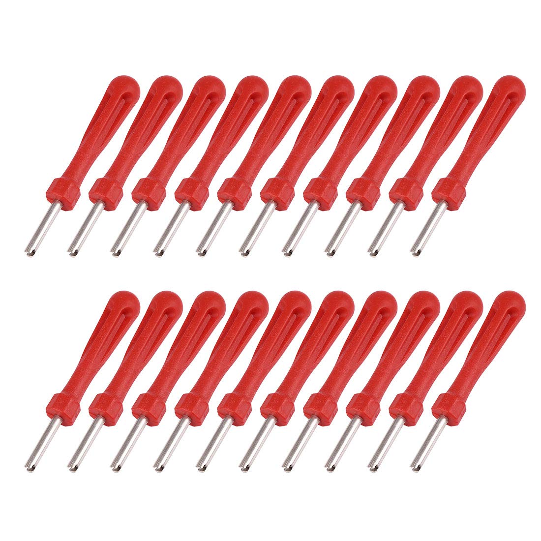 X AUTOHAUX 20pcs Tire Repair Tool Single Head Car Tyre Valve Stem Core Remover Universal