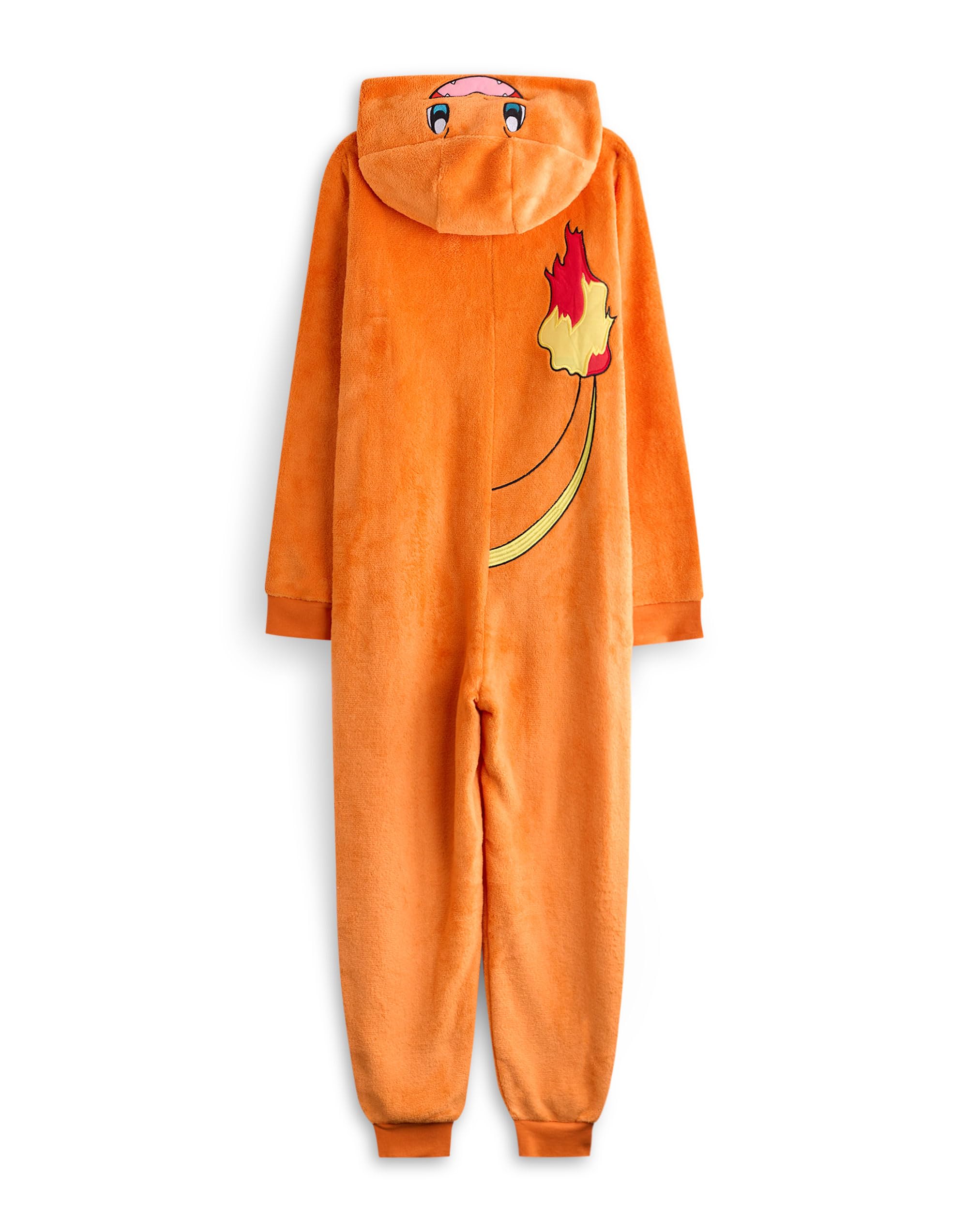 Pokémon Charmander Dziecięcy Onesie | Dziecięcy kombinezon z kapturem i nadrukiem postaci Charmander w kolorze pomarańczowym | Dziecięca piżama Pocket Monster dla chłopców i dziewcząt