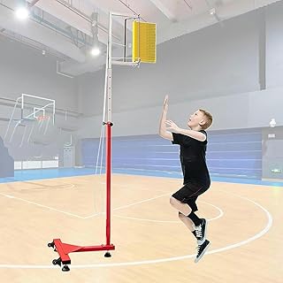 CIADAZ Floor Standing High Jump Training Equipment Vertical Test Jump Measurement Tester, Floor-Standing Jumping Height Training Aid with Drawstring, Adjustable Height Jump Measurement Tool