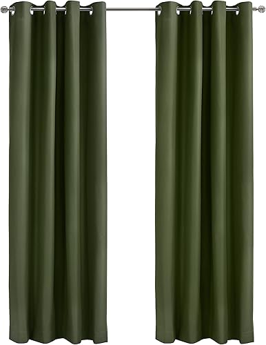 Miniatura 2 de Loft Living Augustow - Cortina opaca con ojales, 52 x 95 pulgadas, color verde oliva