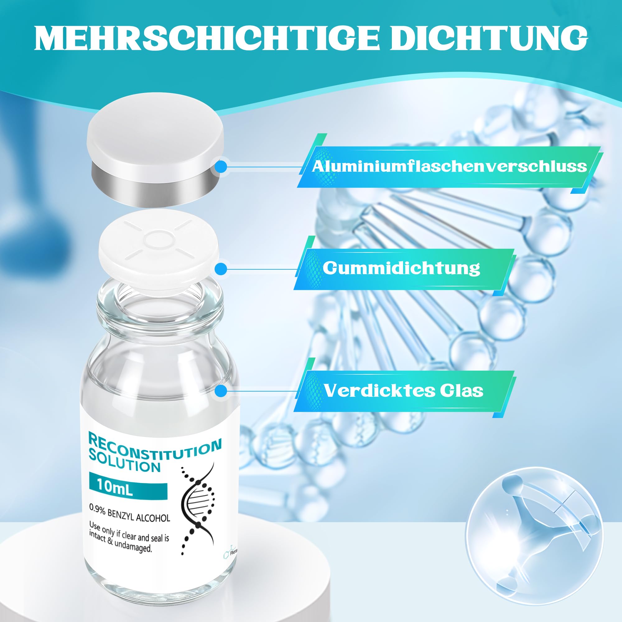 2 X 10 ML Hochwertig Verschlossene Flasche, Einzeln Verpackt