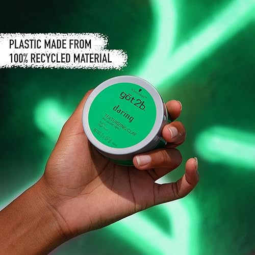 Miniatura 3 de got2b Daring - Arcilla texturizadora, 2 onzas líquidas, acabado mate y arcilla para el cabello de alta sujeción para hombres y mujeres, no grasa,