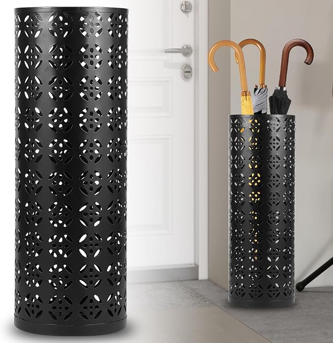 Amazon.com: Metal Umbrella Holder - Round Stand Rack Storage Organizer ...
