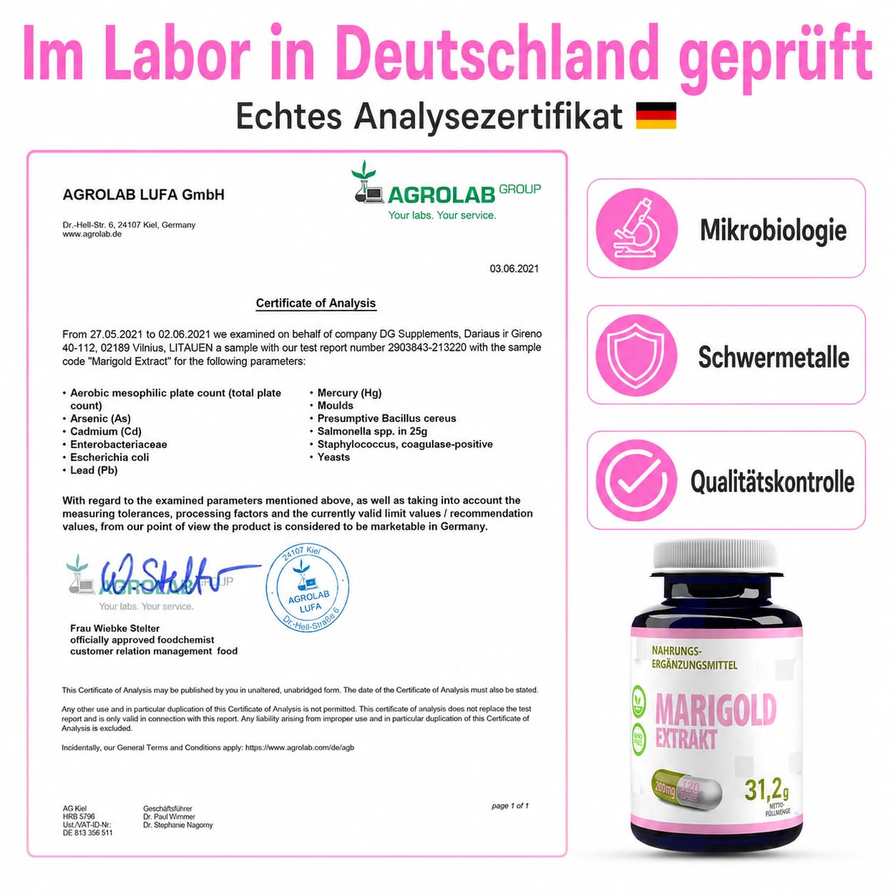 Hepatica Lutein 40 mg & Zeaxanthin 8 mg | aus Ringelblumen-Extrakt | für Augen, Makula & Sehkraft | 120 vegane Kapseln | GMP & Laborgeprüft
