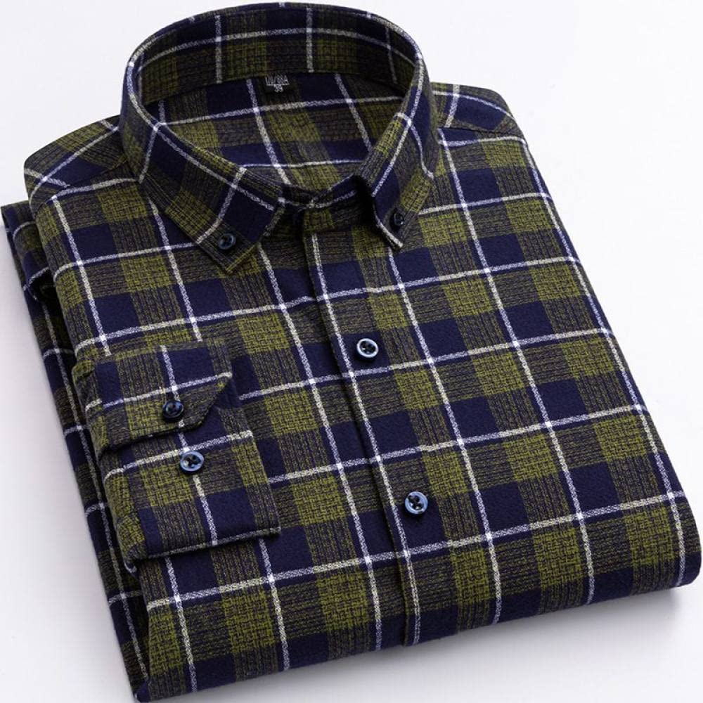 Camicia In Cotone A Maniche Lunghe Da Uomo,Camicia Casual Da Uomo A Manica Lunga, Camicia Casual Da Uomo A Maniche Lunghe In Flanella Scozzese Camicia Casual Morbida Per Uomo Camicia Casual A Quadri