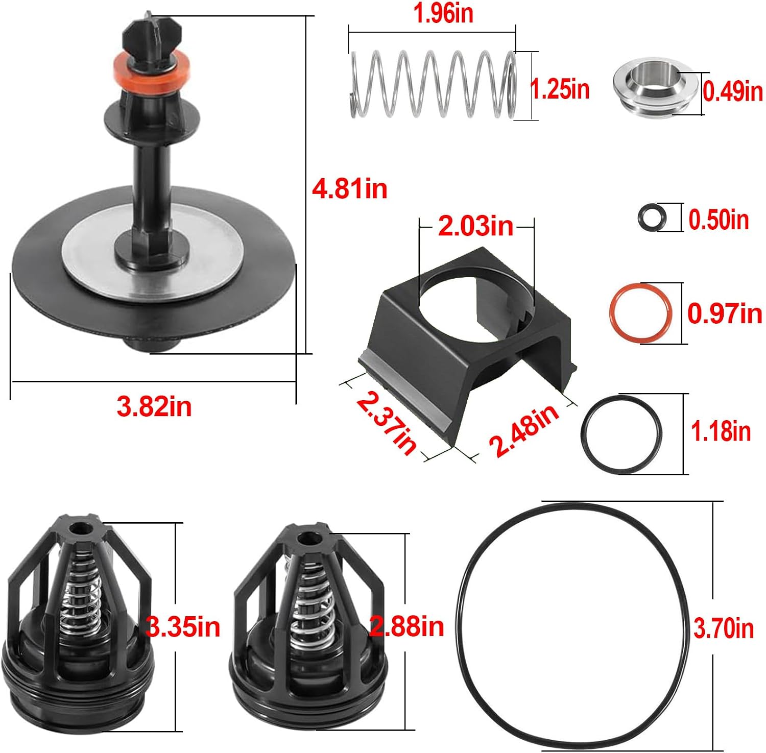 YMT 0887794 887794 009M2 1-1/4" - 1-1/2" Total Repair Kit For Series 009M2/LF & 4000BM2,Replace for RK 009M2-T