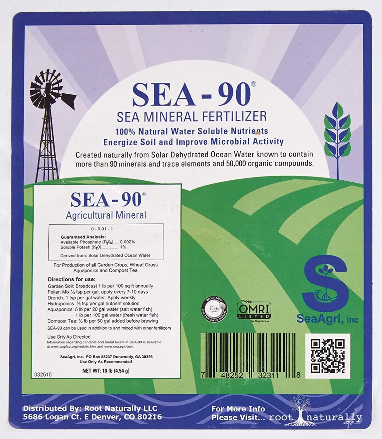Sea Mineral Fertilizer Contains More Than 90 Minerals and Trace Elements 8 oz