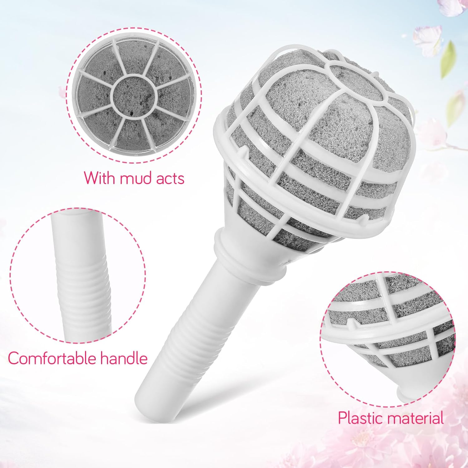 Operitacx Wedding Bouquet Holder Foam Floral Handle 6-Pack, Bridal Bouquet Holders for Fresh and Artificial Flower Arrangements DIY Wedding Supplies Decoration