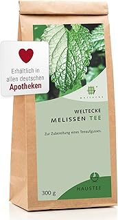 Weltecke Melissen-Tee lose 300 g | Beruhigungs-Tee in Arzneibuch-Qualität | In Deutschland kontrollierter & hergestellter Abend-Tee | Frisch-herber Zitronenmelisse-Tee zum Entspannen & Genießen