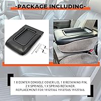 Vista 6 de ECOTRIC Tapa de apoyabrazos para consola central compatible con 1999-2007 Chevy Silverado Tahoe Avalanche Suburban GMC Sierra Yukon Escalade