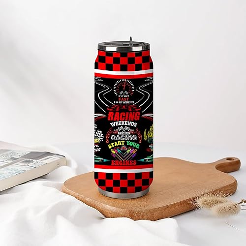 Miniatura 5 de Taza de café de viaje de carreras, para amantes de las carreras de autos, corredores, entusiastas de los coches de carreras, vaso de acero
