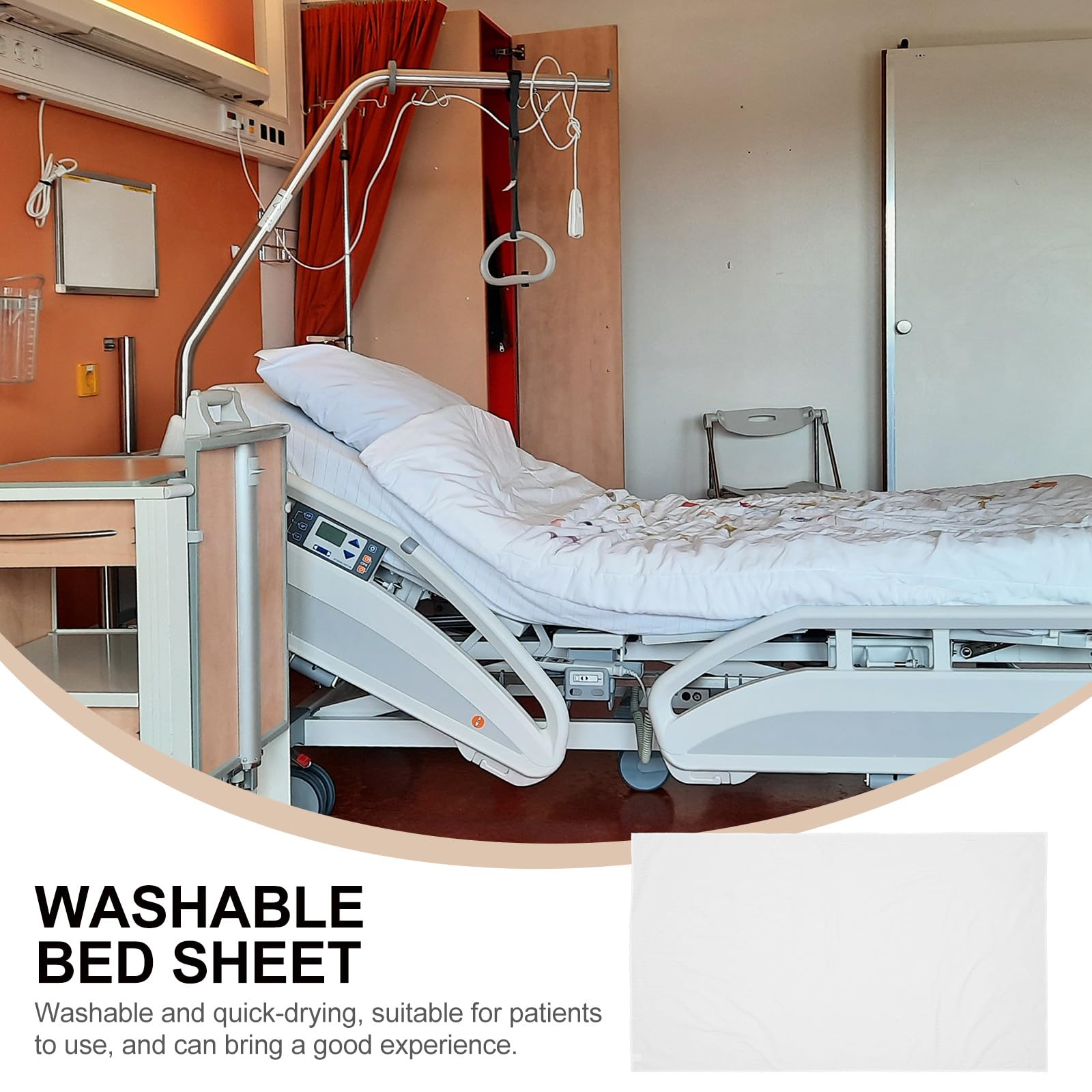 Komfortables Schnelltrocknendes Spannbettlaken Weiß aus Baumwolle für Krankenhausbetten Passgenau Atmungsaktiv Waschbar Matratzenbezug für Einzelbetten