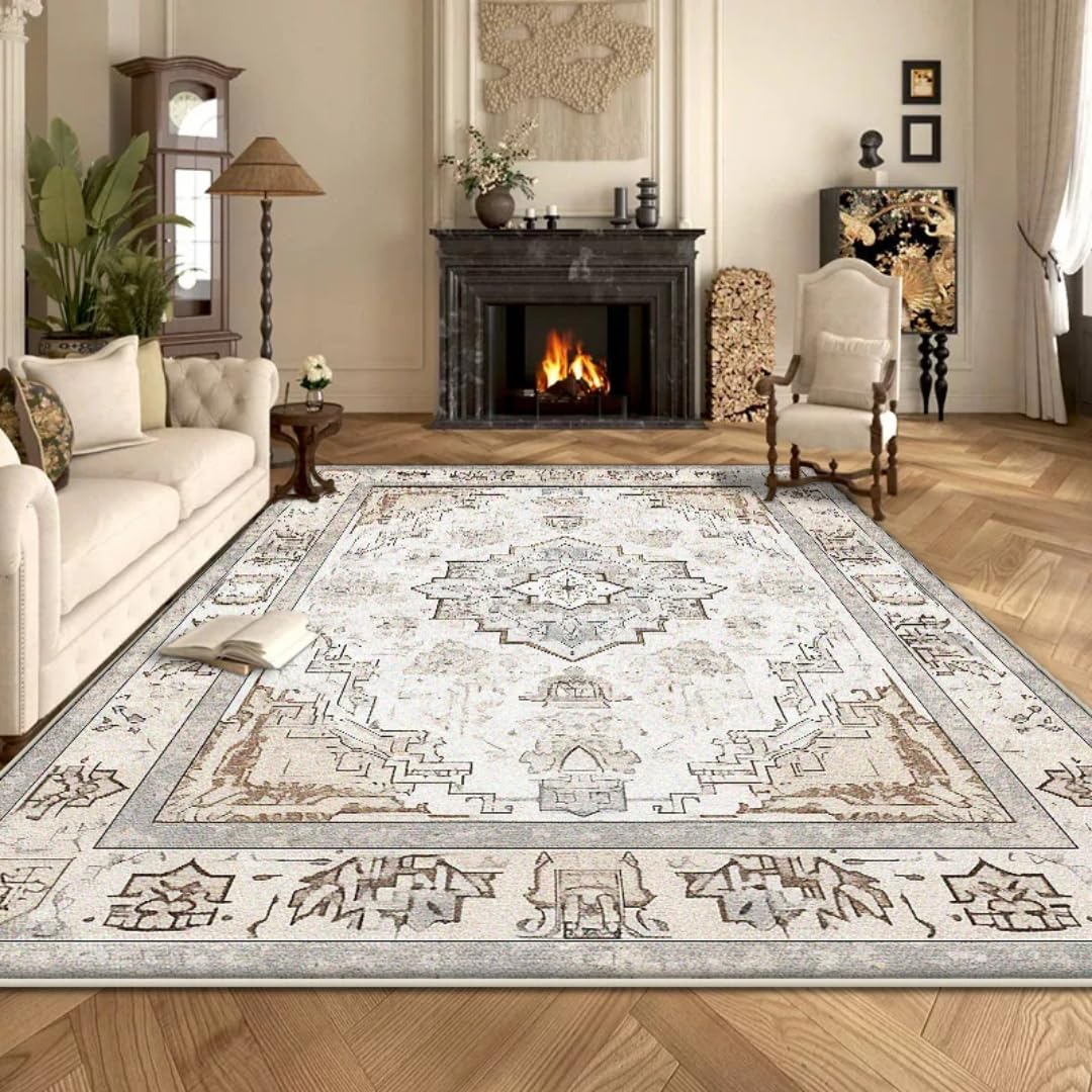 Tapis de chambre et salon rétro 200x400 cm sous les tables basses