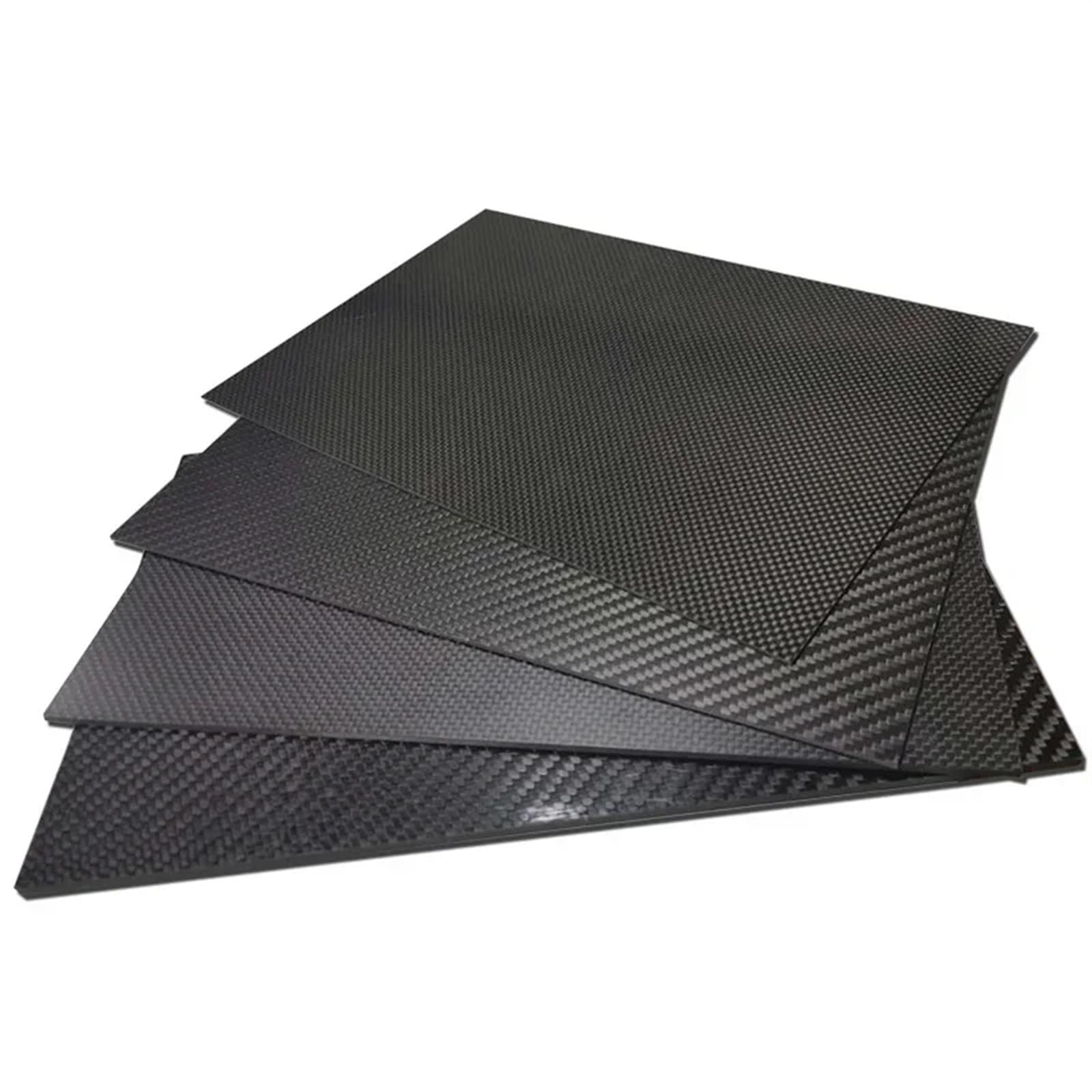 Carbon Platte 1PCS 400x500mm Carbon Faser Platte Blatt Hohe Festigkeit Carbon Board Panel Dicke 1mm 1,5mm 2mm 2,5mm 3,0mm 4mm 5mm 6mm Für Handarbeit, Restaurierung von Teilen(1.0mm Plain Glossy)