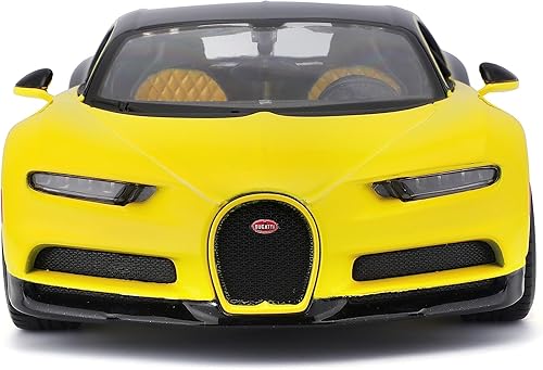 Maisto Bugatti Chiron Amarillo y Negro 124 Diecast Model Car