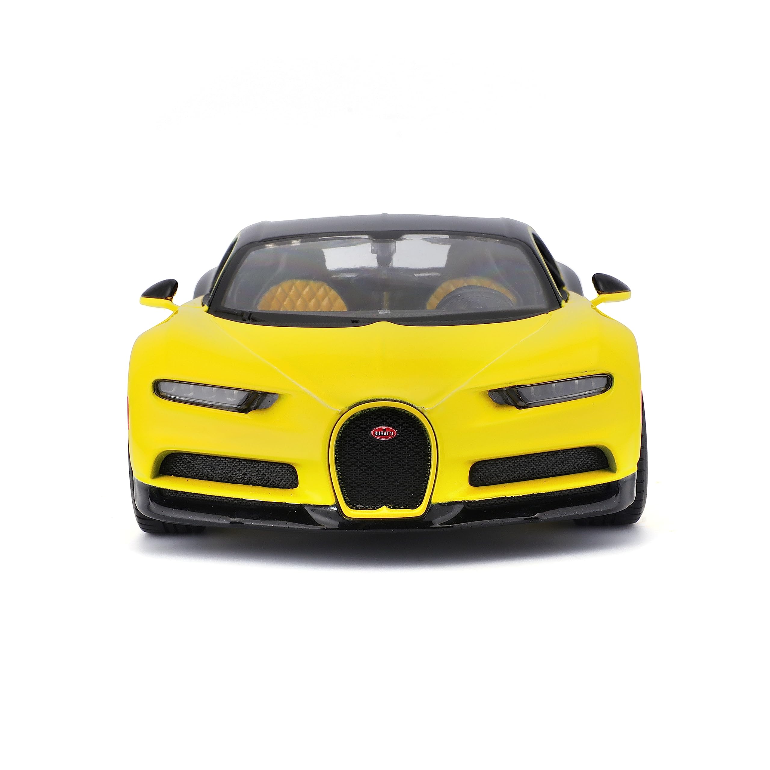 Maisto Bugatti Chiron Yellow and Black 1/24 Diecast Model Car 31514