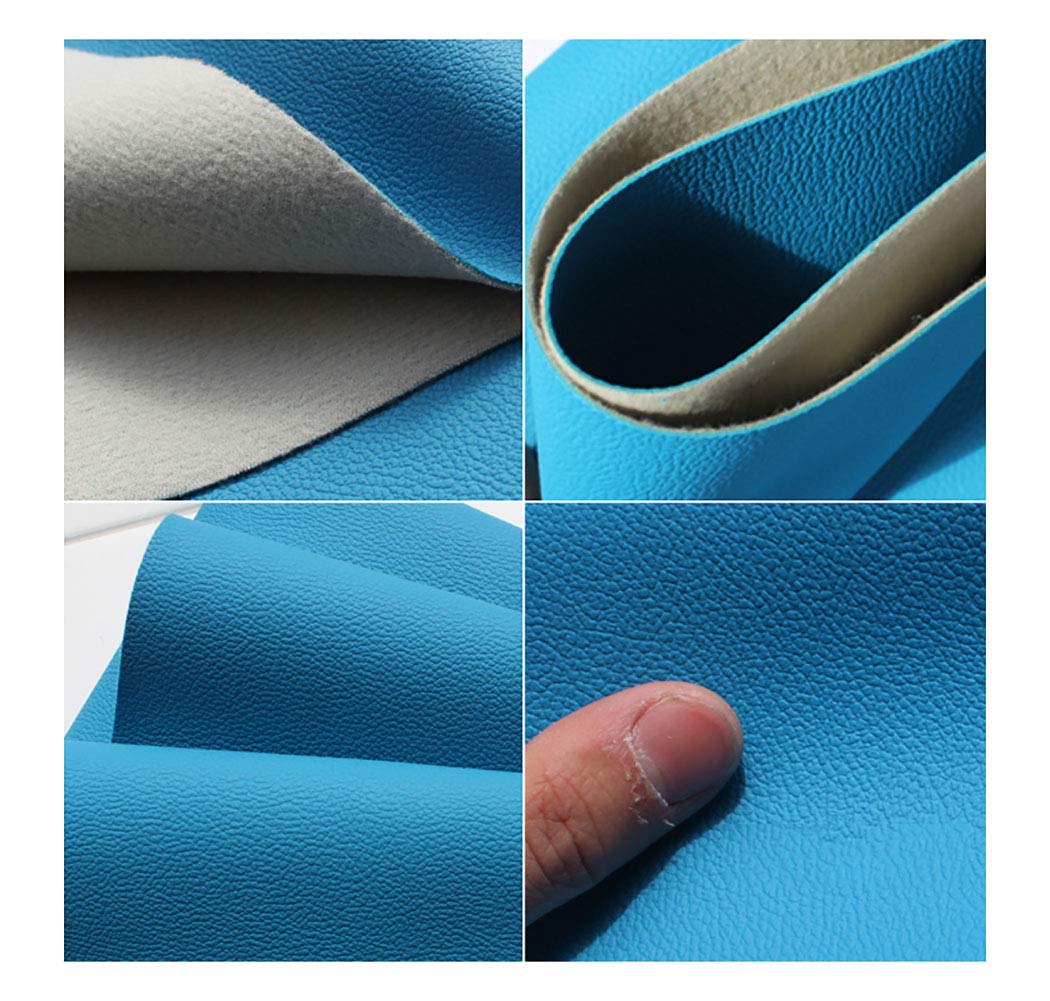 Tkanina imitująca skórę, Tkanina ze sztucznej skóry PU Skóra ekologiczna Materiał tapicerski Blu 1,38x0,3-10m Sprzedawane na metry(1.38x8m)