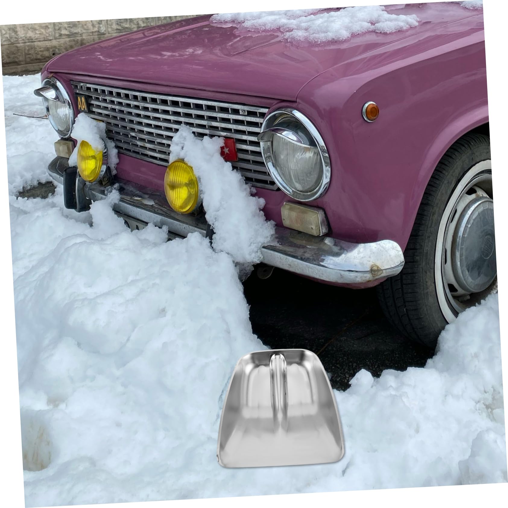 PRETYZOOM Testa di Pala Design Efficiente da Neve in Acciaio Inossidabile Spessa Installazione Facile per Agricoltura e Gestione Cereali