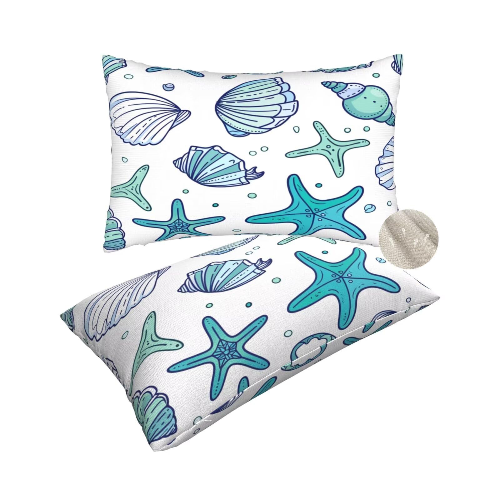 Housses de coussin étoile de mer 60x80 cm pour coussin décoratif de canapé
