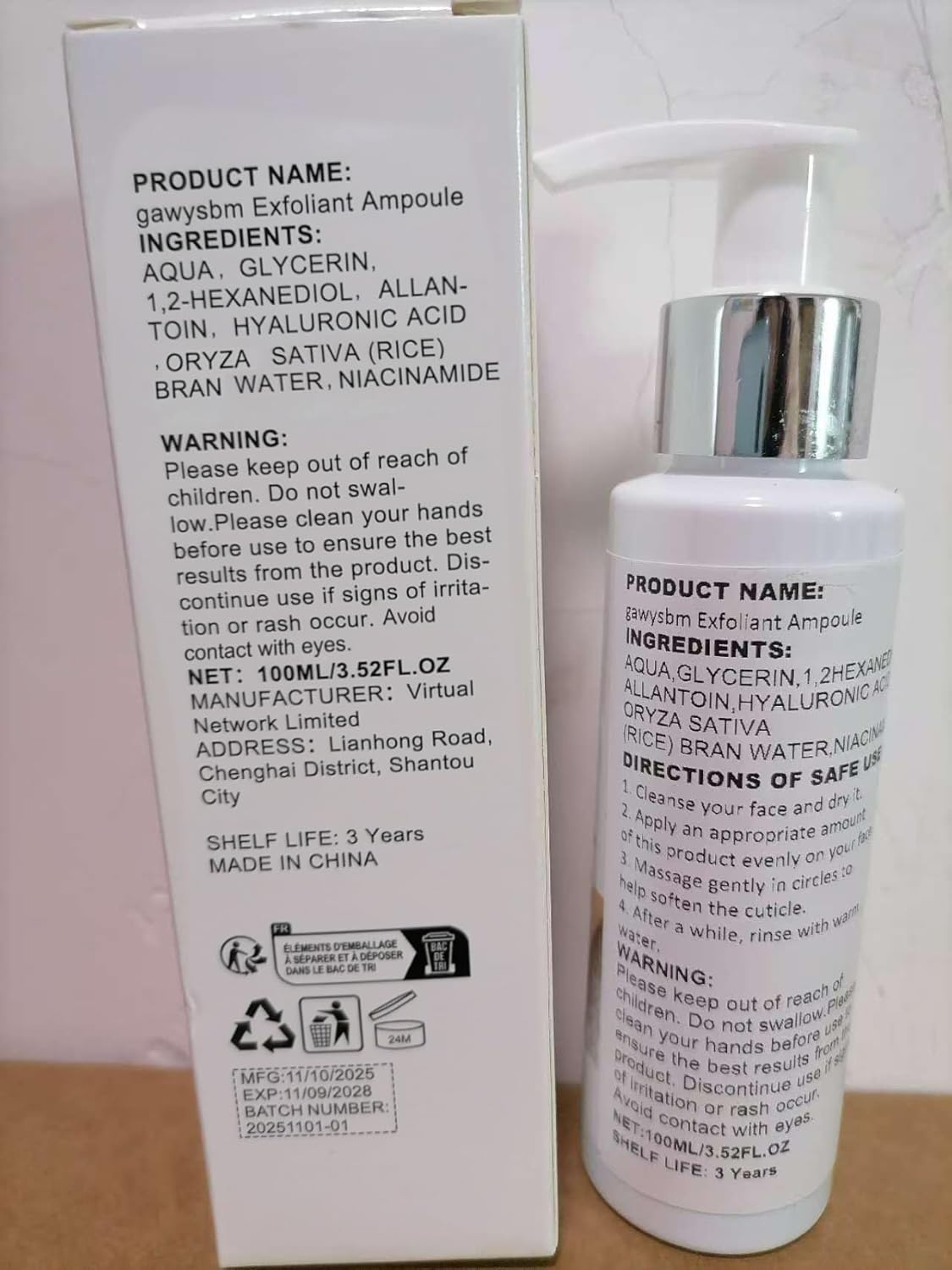 Peel Shot Glow Rice Ampoule Duo, Black and White Rice Peeling, Soft Rice Exfoliating Face & Body Scrub, Gentle Peel & Deep Hydration, Rice Exfoliant Serum (Black and White Rice, 7.04 FL.OZ)