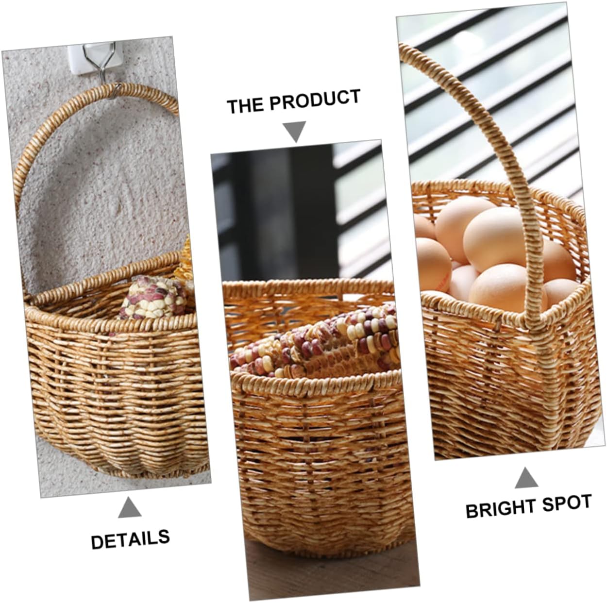 Generic Egg Storage Basket Plastic Wall Hanging for Eggs Abrasion-Resistant Material
