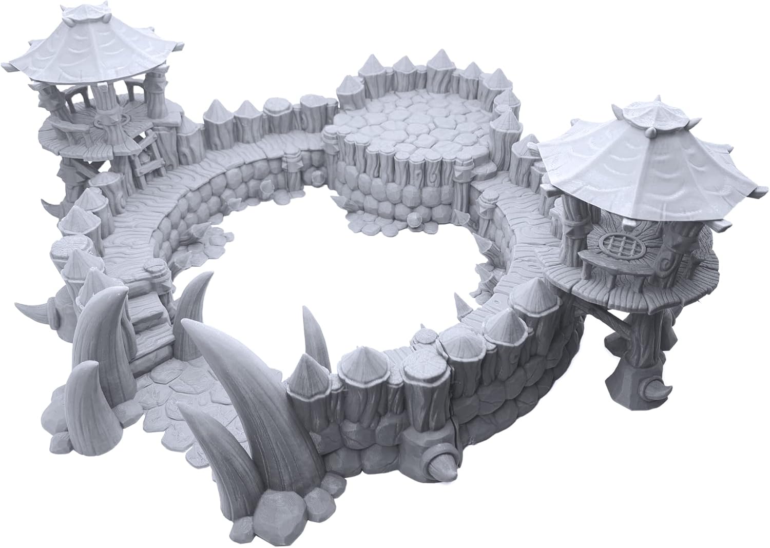 Orc Arena - Miniature Terrain Set - 28mm Scale Scenery - Tabletop Wargaming Minis - Dungeon Accessories - RPG Fantasy Dragon Game Models - Figures for Battle Grid Mats