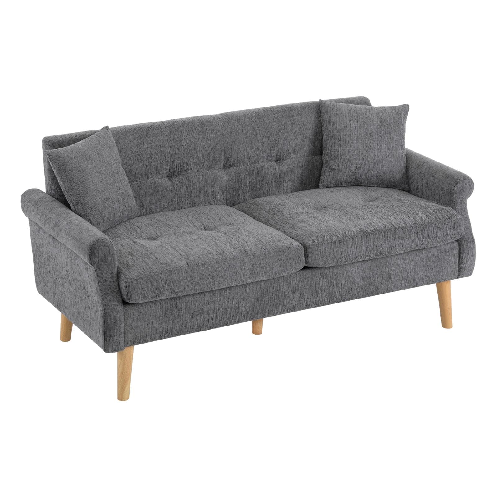Canapé avec coussins 3 places crème velours - COMFORTXL | Leroy Merlin