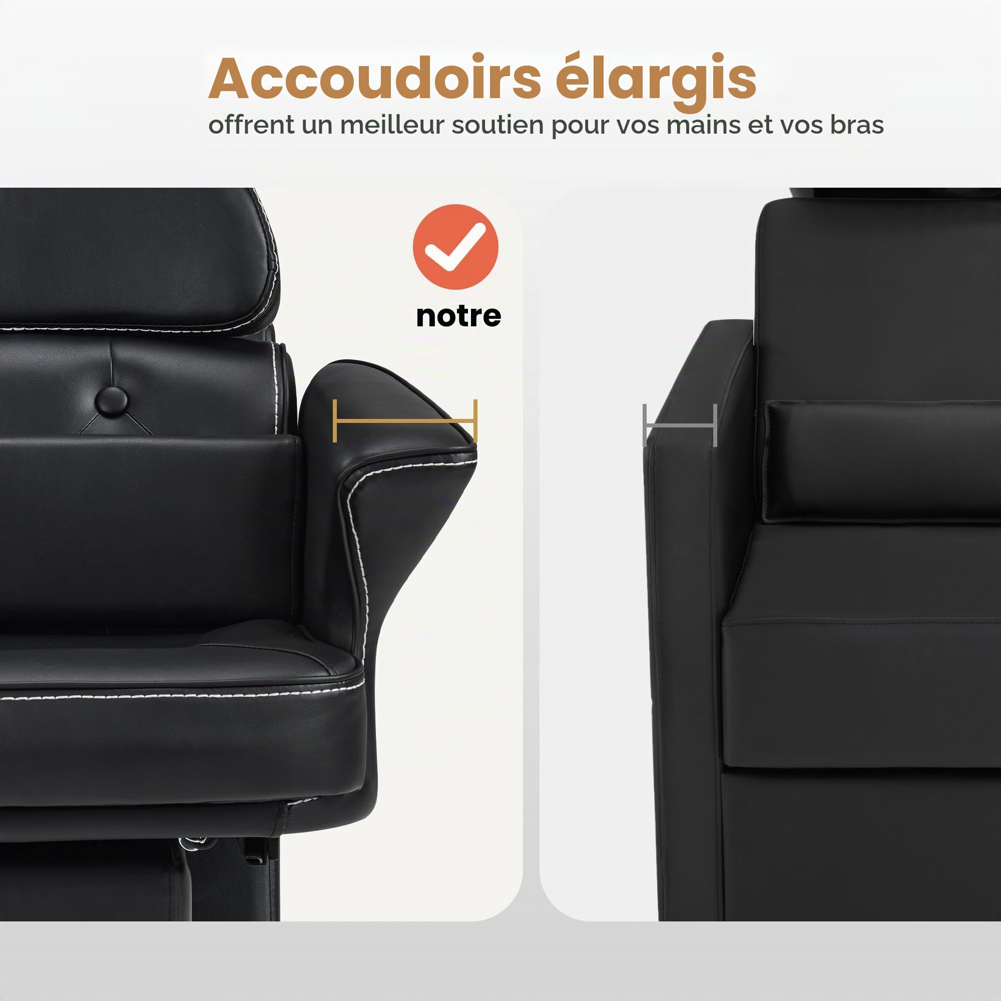 BarberPub Chaise de barbier avec lavabo & Dossier réglable, lavabo en céramique réglable, Chaise de Coiffure Moderne pour Spa et Salon, Poste de Lavage de Coiffure 8692 (Noir/Cuir synthétique)