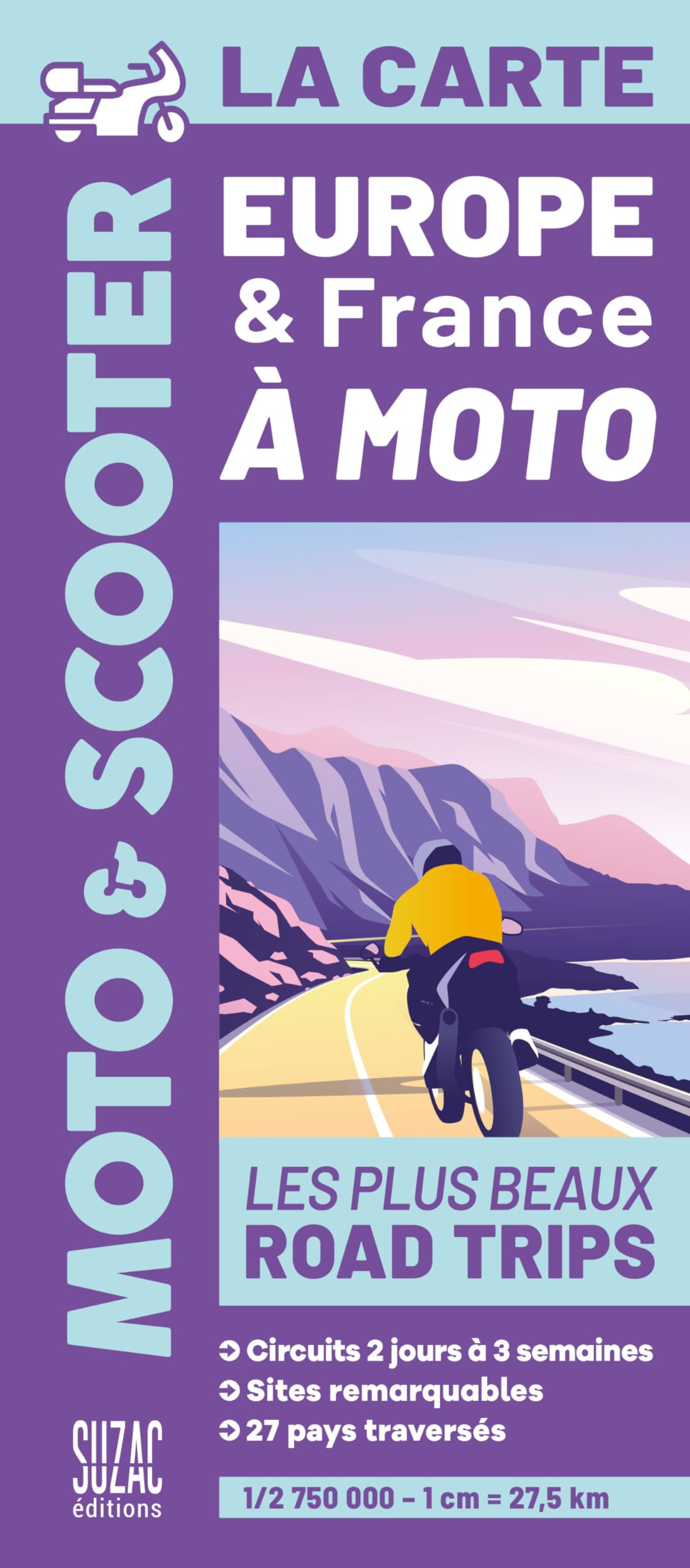 Europe & France à moto, la carte: Les plus beaux road trips