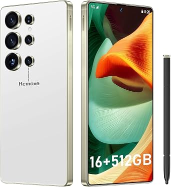 I25 Ultra 6.99" FHD+ Android 14 Smartphone | 12GB+512GB | 108MP+68MP Camera | 7000mAh Battery | Built-in Stylus Pen | Blazing Fast Performance White