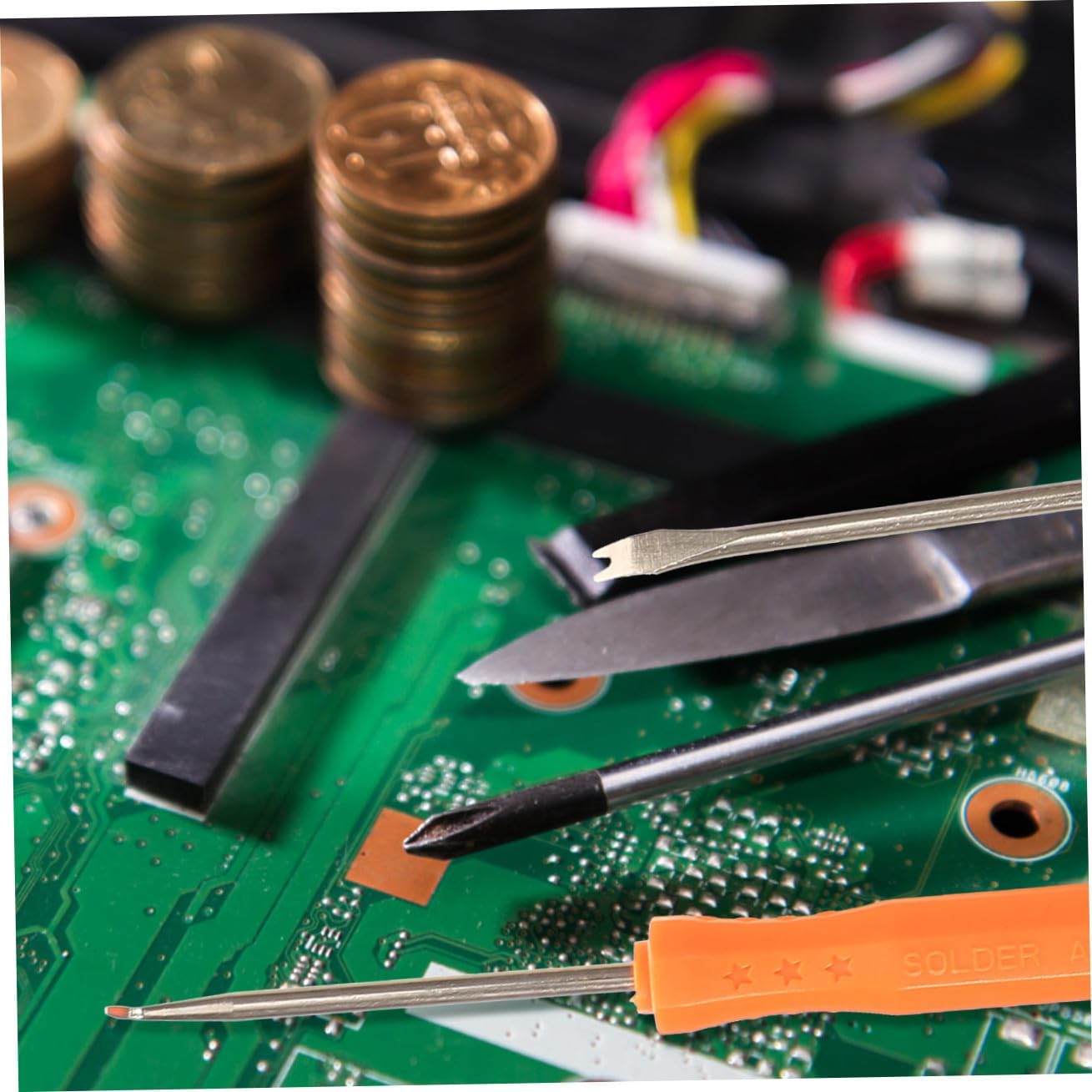6pcs Soldering Assist Tools Kit Solder Sucker for Circuit Board Repair Ergonomic Design and Reliable for Electronics Maintenance