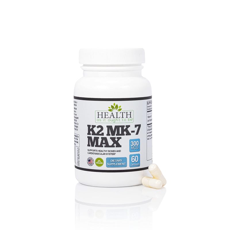 Health As It Ought To Be Vitamina K2 MK-7 300 mcg, 60 cápsulas