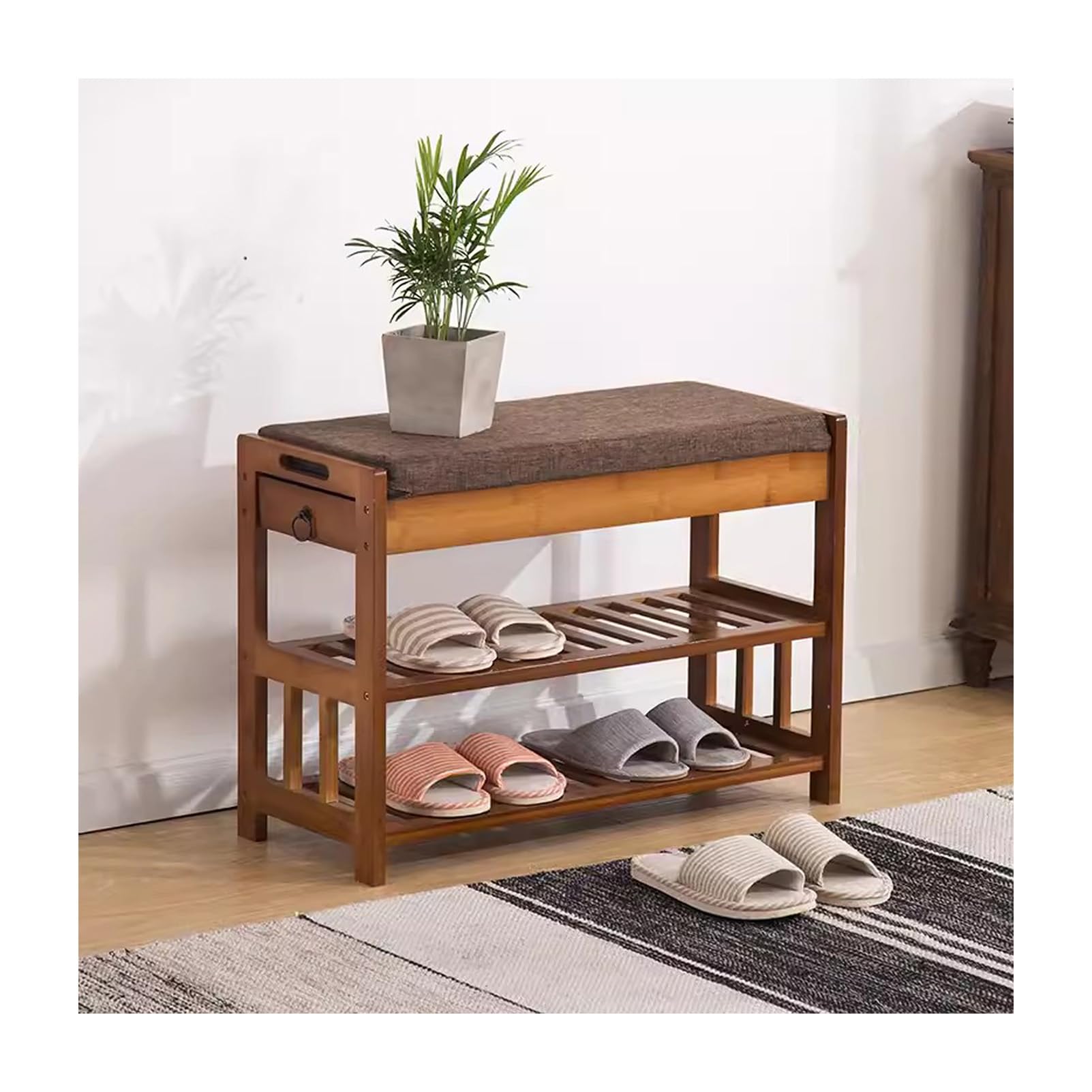 Banc d'entrée avec rangement pour chaussures idéal pour couloir
