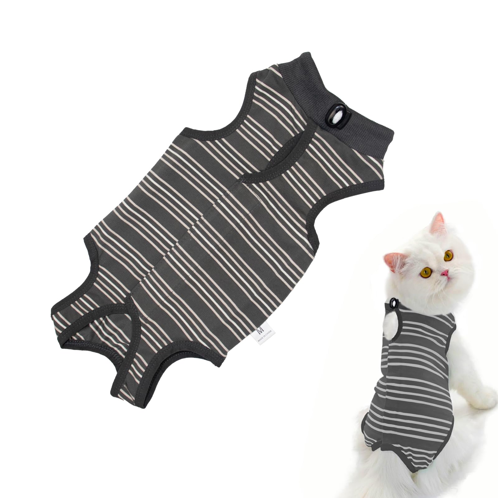 Cat Professional Recovery Suit，Body Suits for Abdominal Wounds or Skin Diseases，E-Collar Alternative for Cats, Onesie Cat Clothes After Surgery Collar & Cone Alternative — view 14