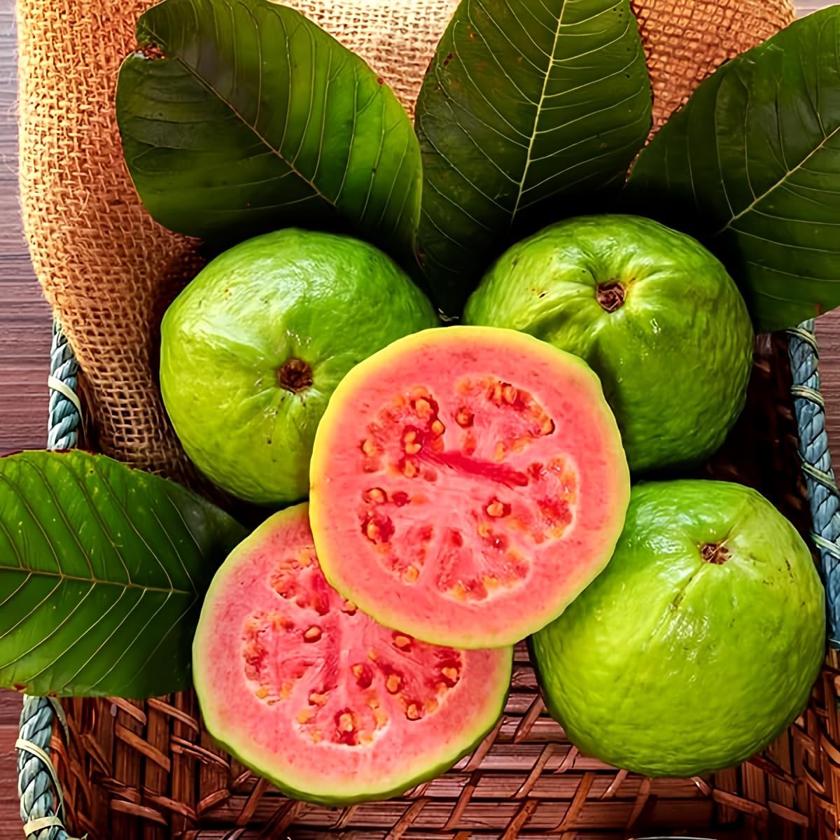 Amazon.com : NiRwa 50pcs Tropical Strawberry Guava Organic Pink Guava ...