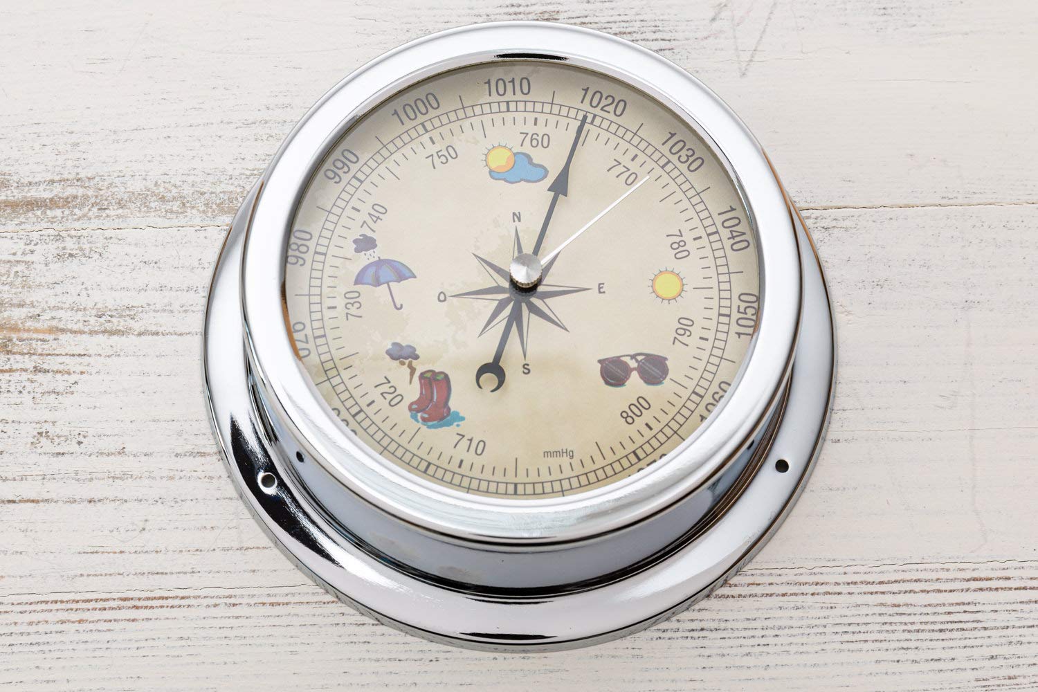 Analoges Barometer verchromt