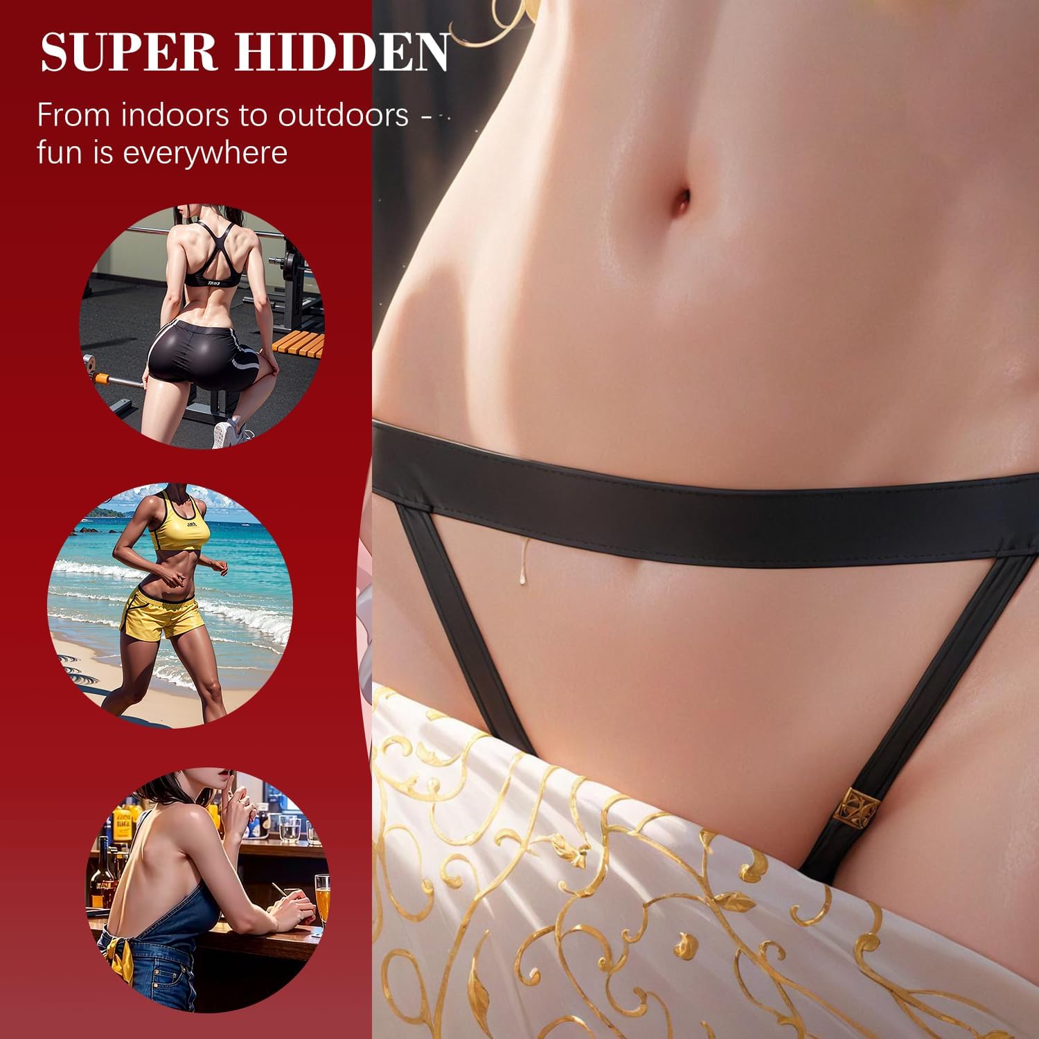 Remote Control Bullet Viboators Toys app, Discreet Wearable High Frequency Clitioral Vibratorsmassager Electronic for Foot or Neck Stimulant, Vibrating Massager Adult Tools for Date Night PDB33 (Red)