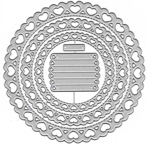 Miniatura 5 de Alinacutle Marco de anidación troquelado, fondo de tarjeta de corte de metal, juego de troqueles de marco de tarjetas, troqueles de papel para