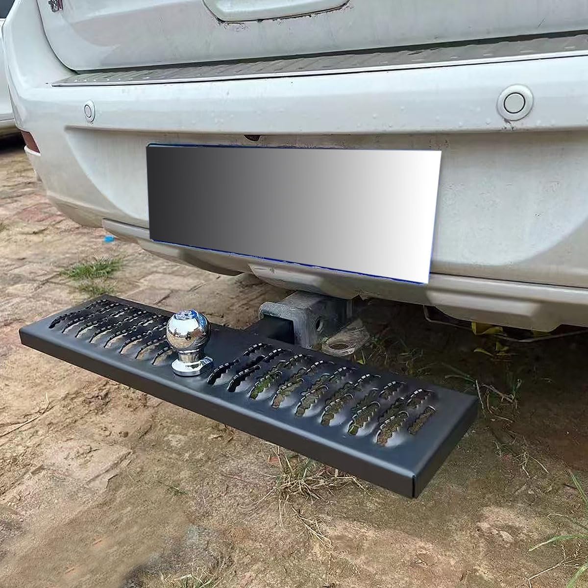 Rigid Steel Construction Rear Hitch Step for 2” Opening Receivers (Hitch Step with 2" Ball)