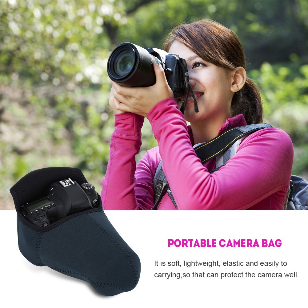 Sccotton Liner Bag Waterproof Digital Protection Portable Slr Lens Bag Micro Single Camera Bag Photography Bag Colour  Carbon Black M